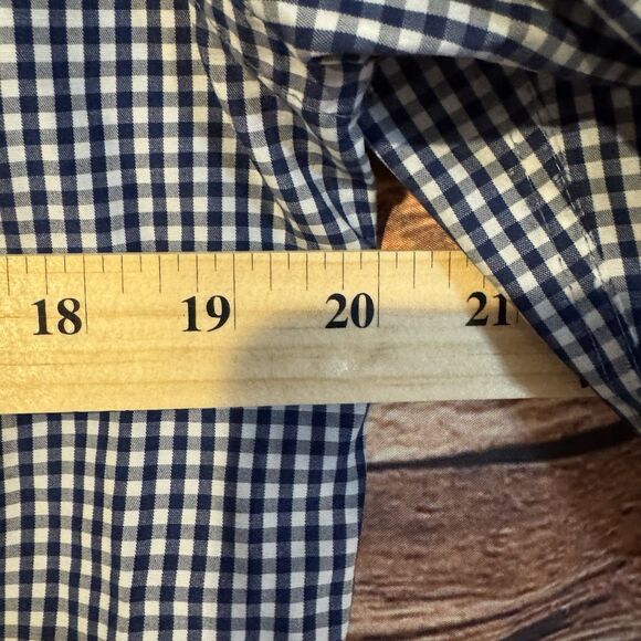 Chick-fil-A Blue White Plaid Oobe Team Style Work Shirt Uniform Top Womens Large - Picture 5 of 7